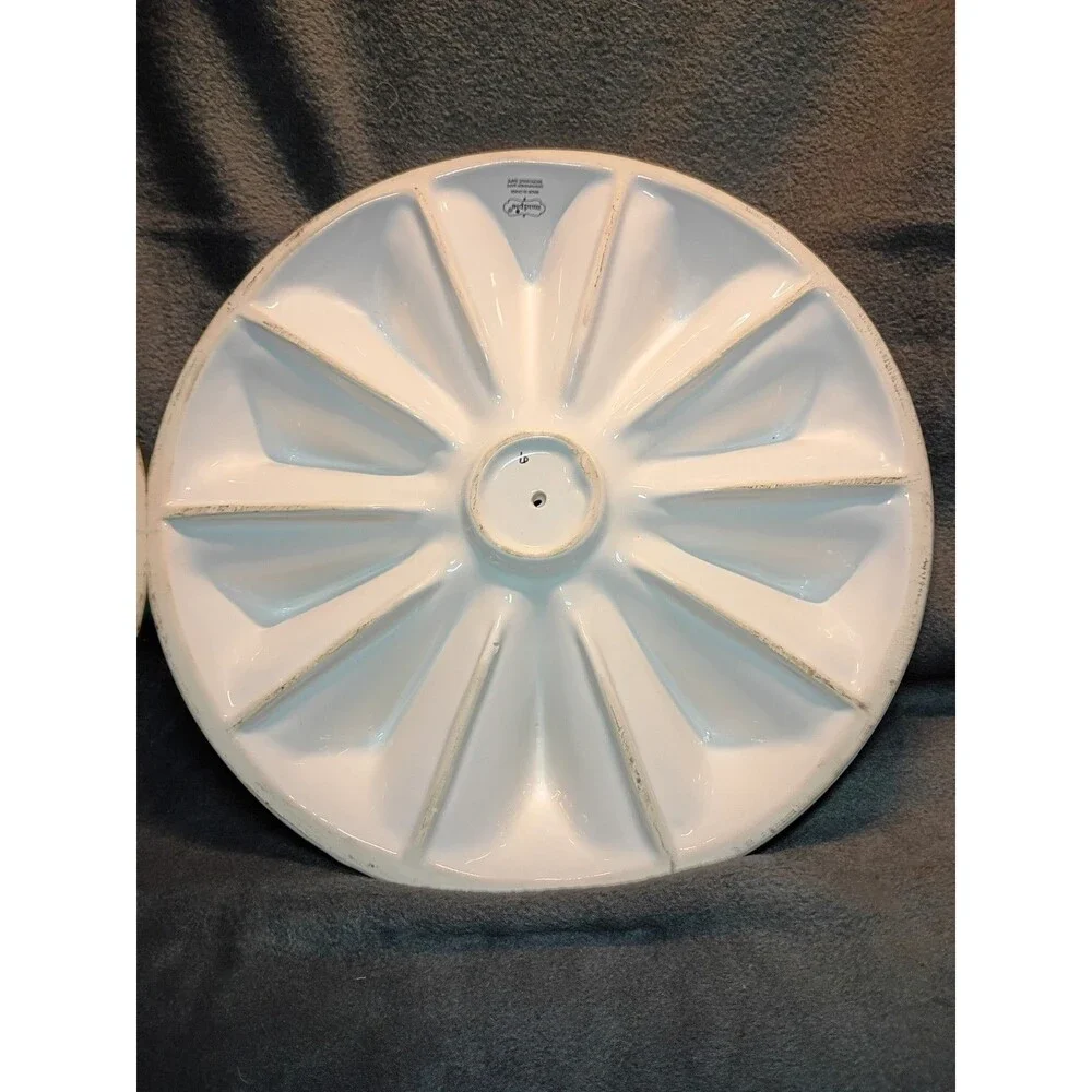 Mud Pie Ceramic Taco Platter w/ Center Dip Bowl 
